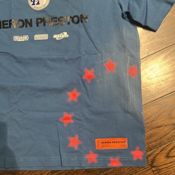 NWT Heron Preston Men's Blue and Orange T-shirt size medium - Picture 4 of 8